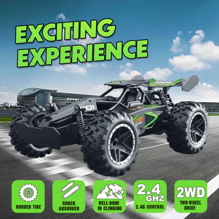 LOHEER Remote Control Car, 1:18 High Speed RC Cars, 20+ km/h Toy for Boys & Girls, Kids Gift - 7