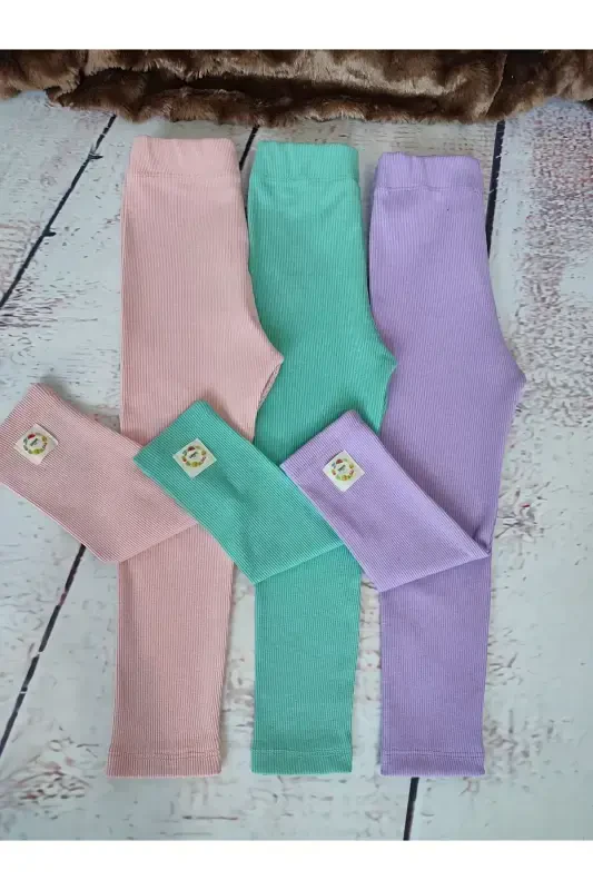 LoL Baby Series 3-Pack Ribbed Leggings with Tag Details - BABYELISCO