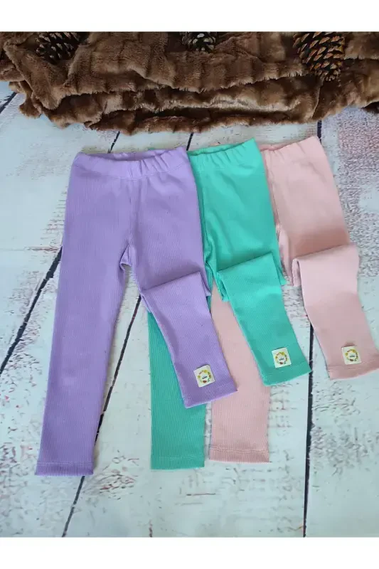 LoL Baby Series 3-Pack Ribbed Leggings with Tag Details - 2