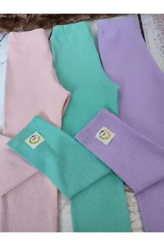 LoL Baby Series 3-Pack Ribbed Leggings with Tag Details - 3