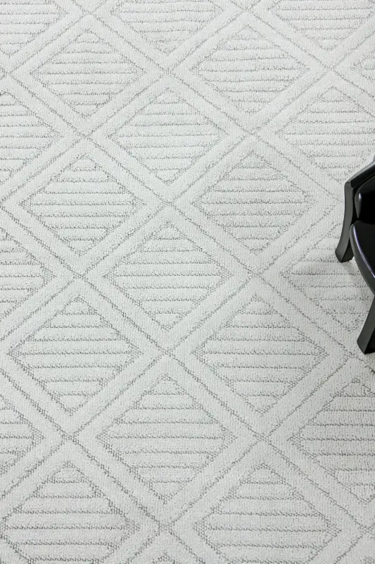 Lola İskandinav Dokuma Bukleli Beyaz Modern Salon Halısı Mutfak Halısı Koridor Halısı Yolluk-Kırık Beyaz - 4