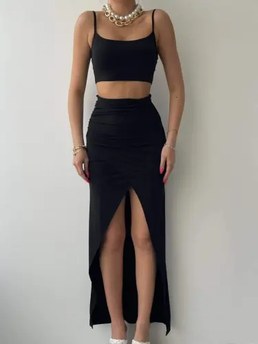 Lole Kruvaze Yubkali Maykali Kostyum - BÜYÜKBEDENIZ (1)