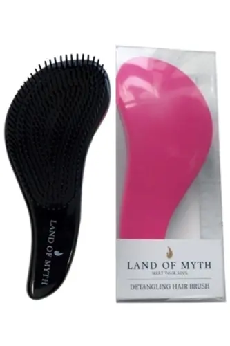 Lom1012 Dolaşık Saç Açma Tarağı, Yetişkin & Çocuklar Için Saç Düğüm Çözücü (PEMBE)-Pembe - 1