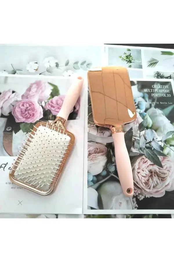 Lom1041 Premium Hair Detangling Brush, Antistatic, Galvanic (Rose Gold) - 6