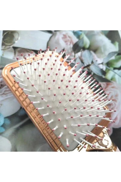 Lom1041 Premium Hair Detangling Brush, Antistatic, Galvanic (Rose Gold) - 7