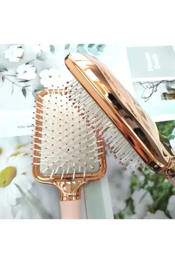 Lom1041 Premium Hair Detangling Brush, Antistatic, Galvanic (Rose Gold) - 8