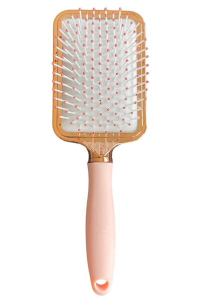 Lom1041 Premium Saç Açma Tarama Fırçası, Antistatik, Galvanik (rose Gold) - LAND OF MYTH