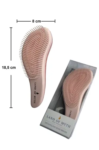Lom11016 Detangling Hair Brush for Adults & Kids Knot Out Hair Brush (ROSE GOLG PINK)-ROSE GOLG PINK - 3