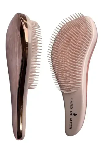 Lom11016 Detangling Hair Brush for Adults & Kids Knot Out Hair Brush (ROSE GOLG PINK)-ROSE GOLG PINK - 1