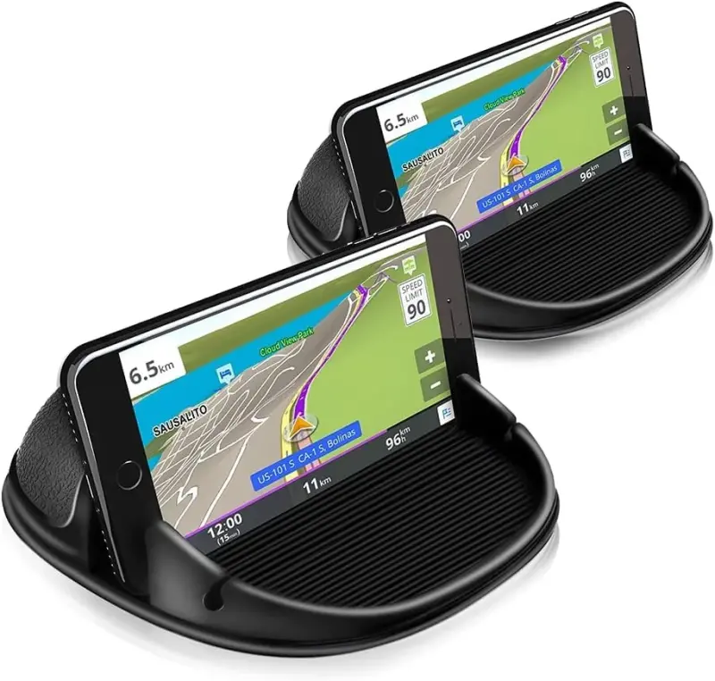 Loncaster 2 Pack Dashboard Car Phone Holder Mount, Universal Cell Phone Automobile Cradles Ultra Stable Slip Free Hands Free Car Accessories Compatible for iPhone, Most Smartphones and GPS - 1
