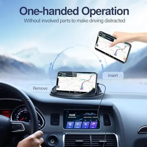 Loncaster 2 Pack Dashboard Car Phone Holder Mount, Universal Cell Phone Automobile Cradles Ultra Stable Slip Free Hands Free Car Accessories Compatible for iPhone, Most Smartphones and GPS - 3