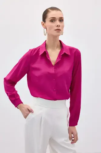 Long Back Shirt - Fuchsia - 4