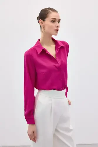Long Back Shirt - Fuchsia - 5