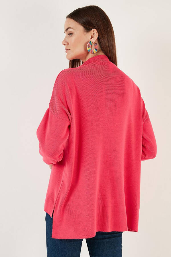 Long Back Stand Collar Slim Knit Sweater 4615002 - 17