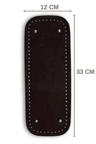 Long Bag Bottom Faux Leather 12cmx33cm - 1