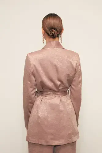 Long Belted Coat - VISON - 5