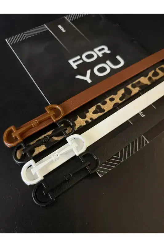 Long Buckle Skinny Women Belt, Jacket Belt, Shirt Belt, Dress Belt-Colorful - 2