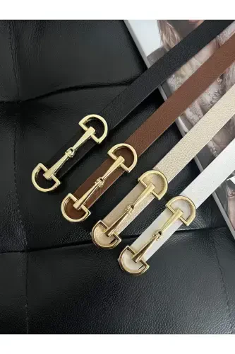 Long Buckle Thin Women's Belt, Jacket Belt, Shirt Belt, Dress Belt - 3