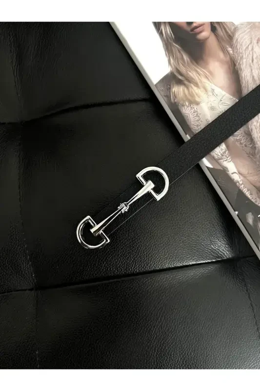 Long Buckle Thin Women's Belt, Jacket Belt, Shirt Belt, Dress Belt - 3