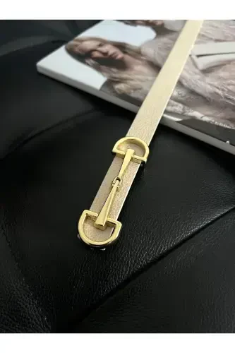 Long Buckle Thin Women's Belt, Jacket Belt, Shirt Belt, Dress Belt - FIORI (1)