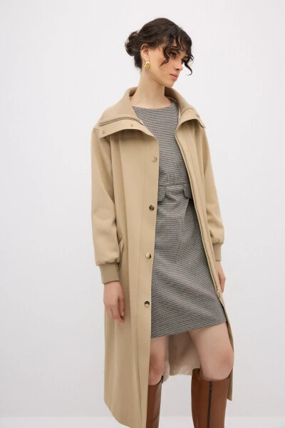 Long coat with a buttoned placket - ADL (1)