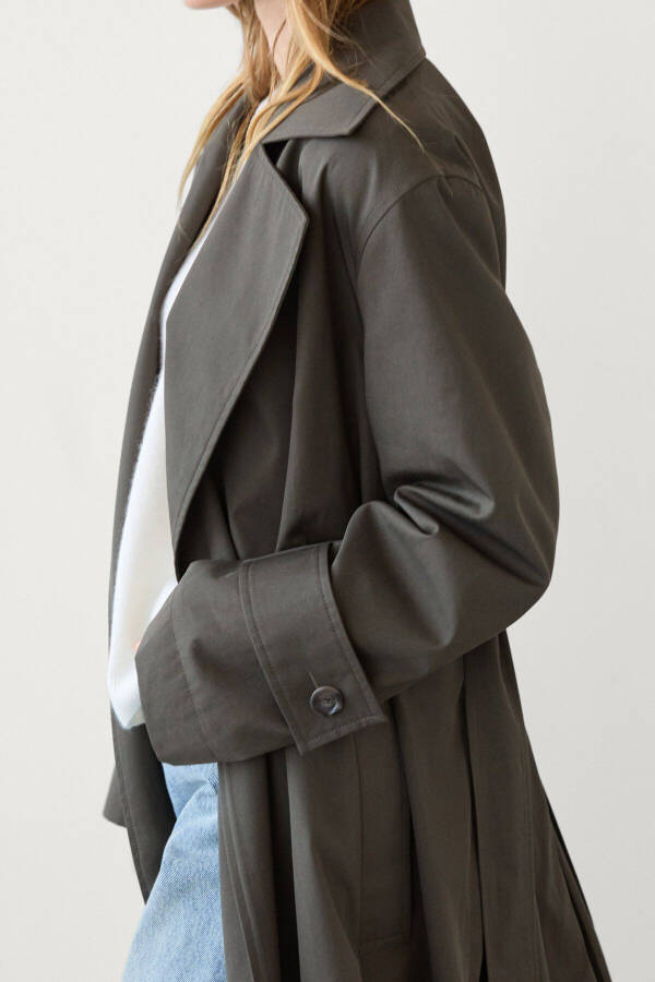 Long, cotton trench coat - 10