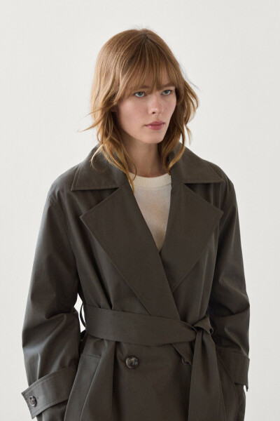 Long, cotton trench coat - 12