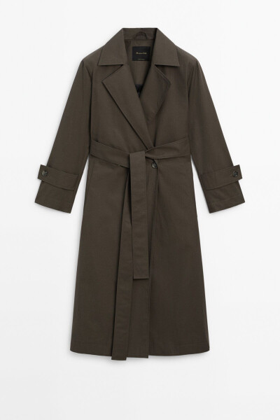 Long, cotton trench coat - 15