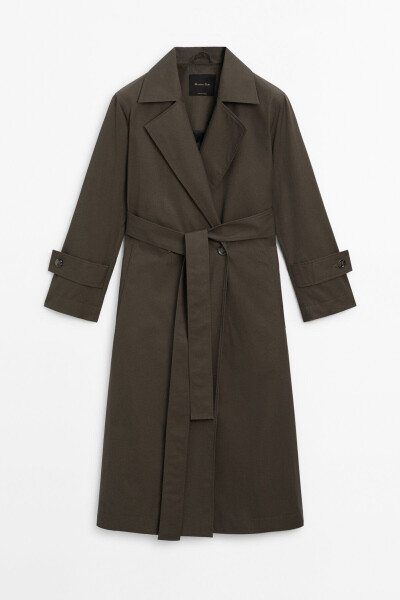 Long, cotton trench coat - 7