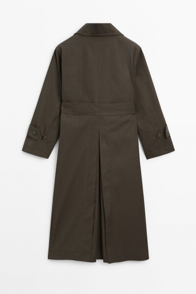 Long, cotton trench coat - 8