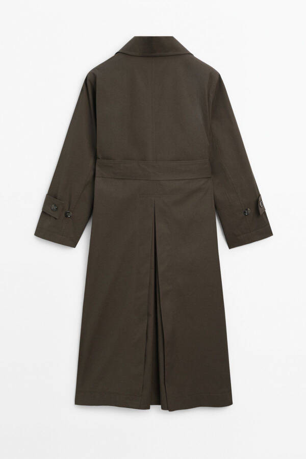 Long, cotton trench coat - 8