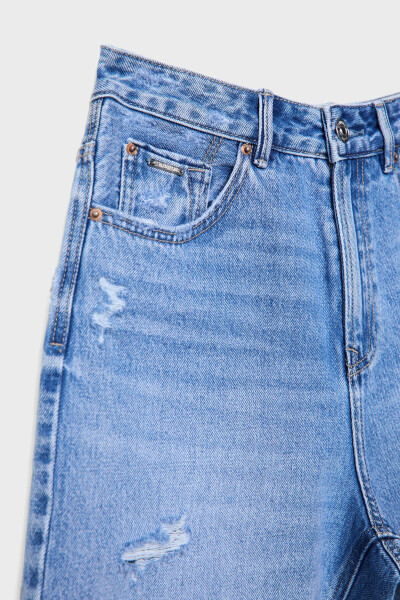 Long denim shorts - 7