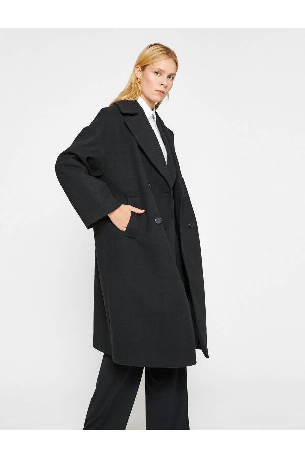 Long double-breasted cashmere coat - 2