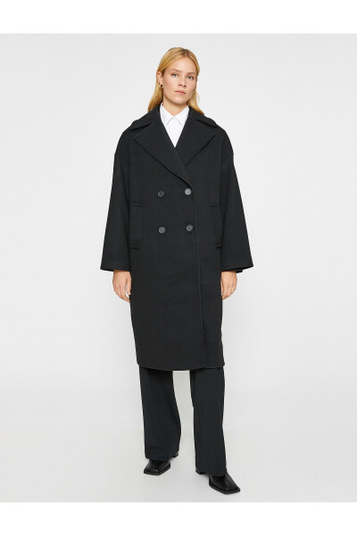 Long double-breasted cashmere coat - 3