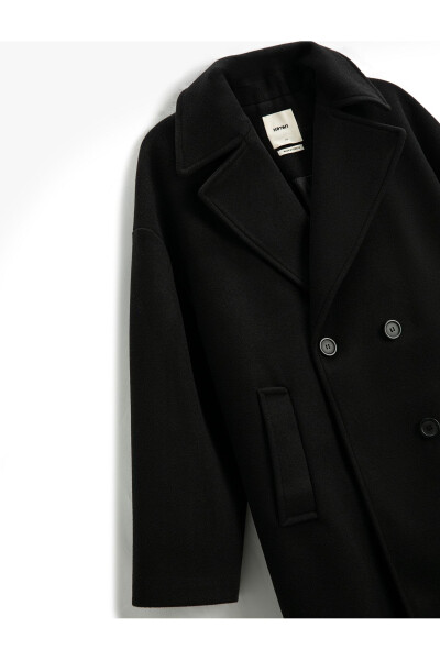 Long double-breasted cashmere coat - 7