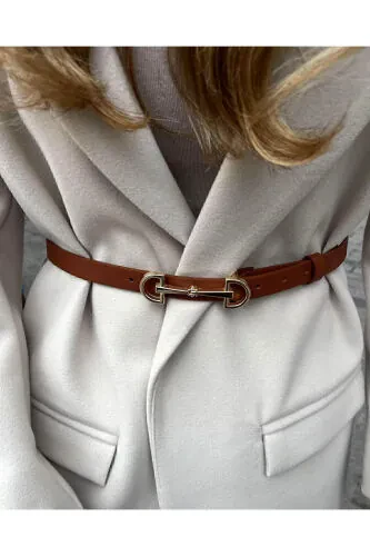 Long Double Buckle Belt 2cm Plate - TINA