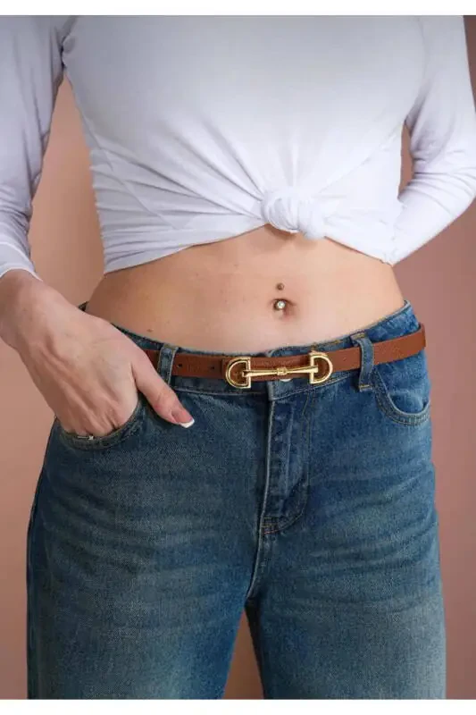 Long Double Buckle Belt 2cm Plate - 5