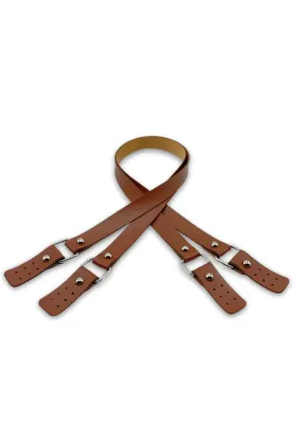 Long Double Leather Bag Handle 80 Cm 