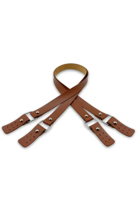 Long Double Leather Bag Handle 80 Cm - 1