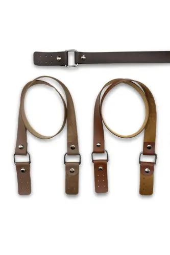 Long Double Leather Bag Handle 80 Cm - 7