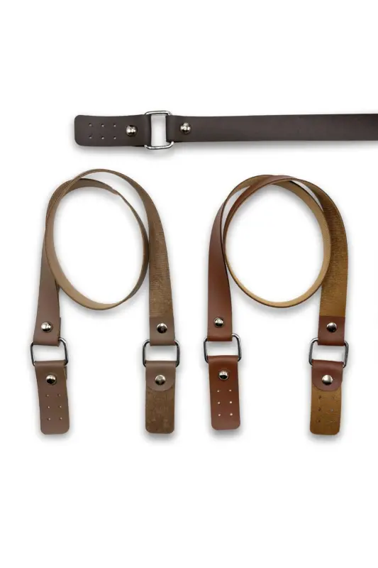 Long Double Leather Bag Handle 80 Cm - 7