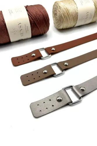 Long Double Leather Bag Handle 80cm - 4