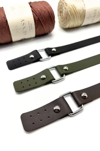 Long Double Leather Bag Handle 80cm - 5