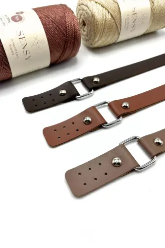 Long Double Leather Bag Handle 80cm - 6