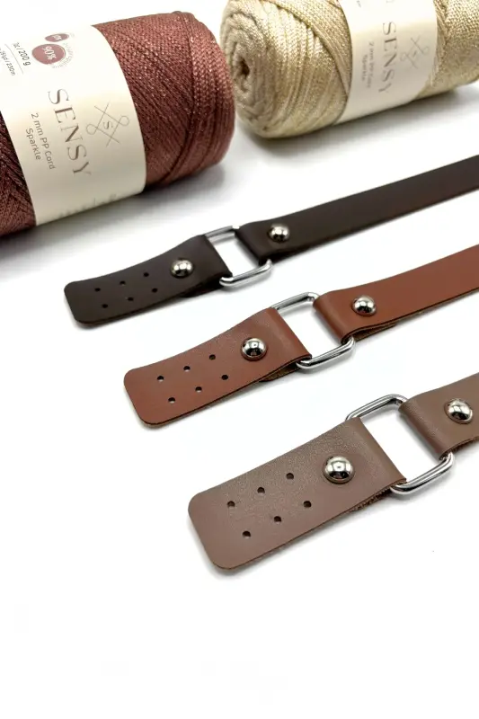 Long Double Leather Bag Handle 80cm - 6