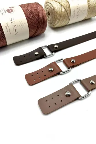 Long Double Leather Bag Handle 80cm - 6