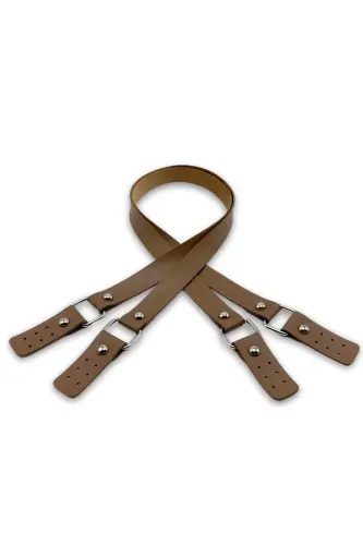 Long Double Leather Bag Strap 80 Cm - 1