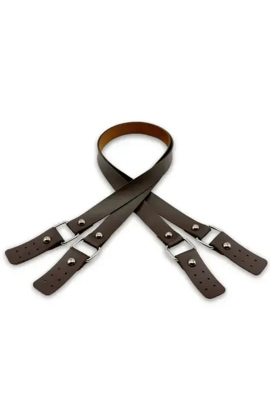 Long Double Leather Bag Strap 80cm - 2