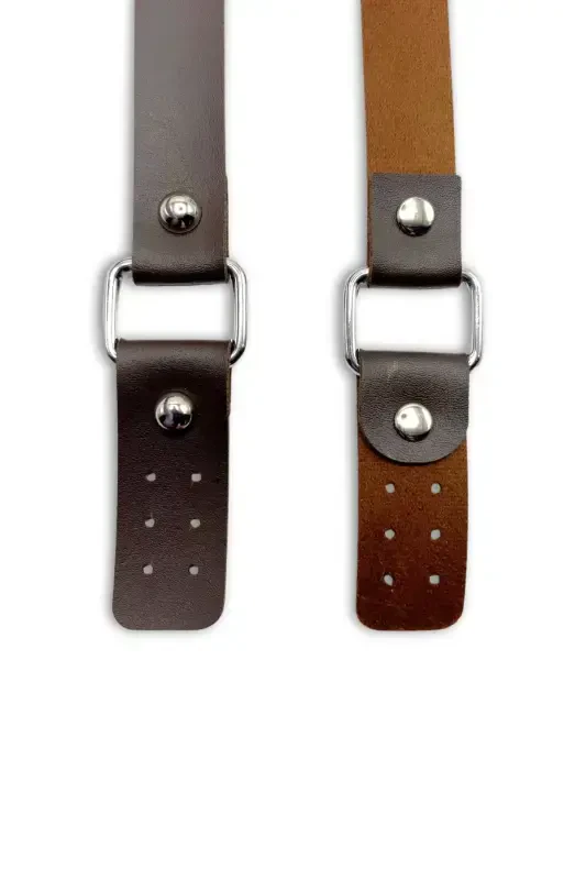 Long Double Leather Bag Strap 80cm - 3