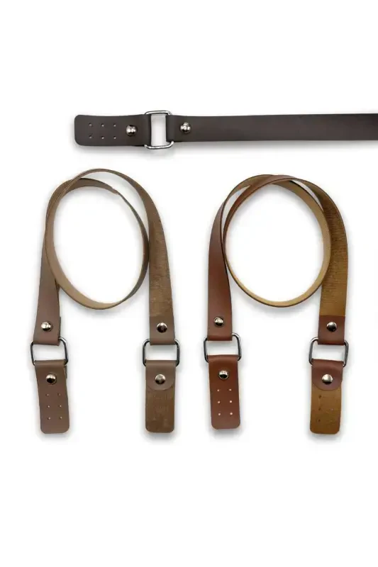 Long Double Leather Bag Strap 80cm - 7